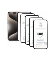 Apple Uyumlu iPhone 15 Pro Max  İle Ekran Koruyucu Tam Kaplayan 5li Set