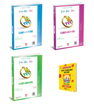345 TYT 2026 Matematik Türkçe ve Fen Bilimleri Denemeleri 3lü Set + Planlama Defteri