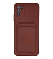 Pocophone M3 Kılıf Kelvin Kartvizitli Silikon - Bordo