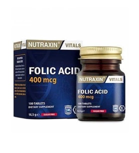 Nutraxin Folic Acid 400 mcg 100 Tablet