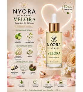 Nyora 50 Ml Damlalıklı Velora Difizör ve Buhurdanlık Ortam Kokusu Aroma Terapi Esansiyel Uçucu Yağ