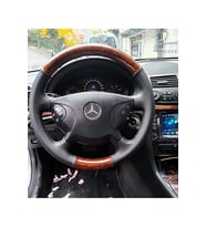 Mercedes W211 E220 Araca Özel Dikmeli Direksiyon Kılıfı (AHŞAP SOFT NOKTA DERİ)