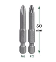 İzeltaş 2'li Yıldız Bits Uç PH2 PZ2 Matkap Ucu Seti 50 mm