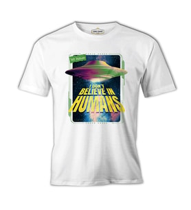 I Don't Believe in Humans Beyaz Erkek Tshirt