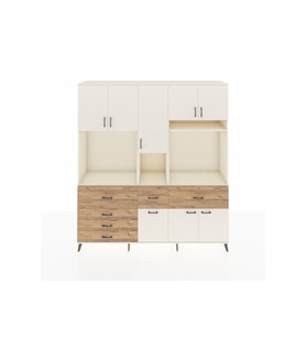 Hyperion Dolap 10 Raflı 6 Çekmeceli 8 Kapaklı 220x44x243 Aytaşı-Aytaşı/Çam