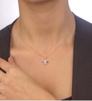Else Silver Mix Taşlı Gümüş Umut Çiçeği Kolye