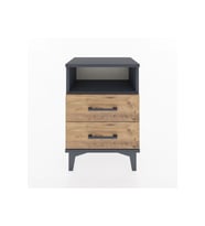 Arges Komodin Tek Raflı 2 Çekmeceli 44x30x64 Antrasit-Çam