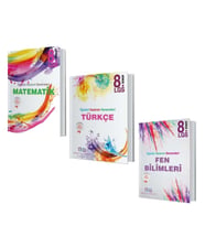 Süreç Yayınları 8.Sınıf LGS Matematik Türkçe ve Fen Bilimleri Deneme Seti 3 Kitap