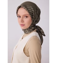 Belli Twill İpek Desenli Eşarp 4325D
