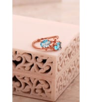 Akua Marin Rose Gümüş Yüzük 5795