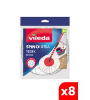 8 Paket Spino Ultra Mikrofiber Yedek Paspas Seti, Temizlikte Güç ve Konfor