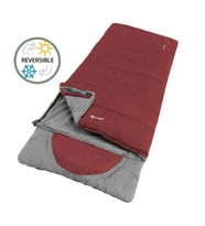 Outwell Contour Lux Red Yazlık ve Kışlık Taraflı -19°C 1700gr Geniş Uyku Tulumu Sol Fermuarlı (Karışık)