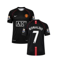 Ronaldo 2008 Manchester United Kısa Kollu Siyah Retro Futbol Forması