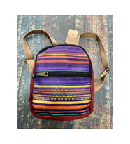 Salina Bag Etnik Otantik Desenli Küçük Sırt Çantası Seyehat Günlük Kullanım Çanta Su Geçirmez (Kırmızı-Siyah)