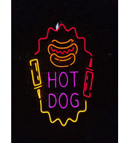 hot dog neon tabela sosisli(80x50cm)
