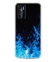 Reeder P13 Blue Max L 2021 Kılıf Silikon Desen Boyun Askılı Blue Fire 1678