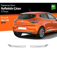 Renault Clio Uyumlu 5 Krom Reflektör Çıtası 2 Parça. 2019 Ve Üzeri (Karışık)