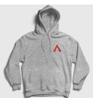 Presmono Unisex Gri Side Logo Apex Legends Kapüşonlu Sweatshirt 232393tt (Gri)