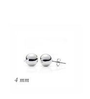 Gümüş Top Küpe - 4 mm