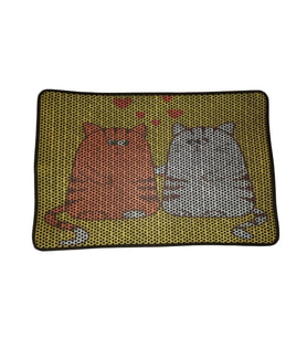 Nanbell Büyük Elekli Çift Katlı Kedi Kumu Paspası 75X59 cm Desenli No:9