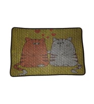 Nanbell Büyük Elekli Çift Katlı Kedi Kumu Paspası 75X59 cm Desenli No:9