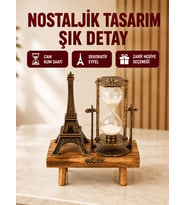 Klasik Tasarımlı Ahşap Kum Saati – Ev ve Ofis İçin Masaüstü Aksesuarı