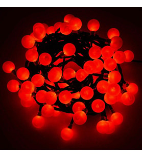 Periboia 5 M 28 Led Kırmızı Işık Siyah Kablo Fişli (Çok Renkli)