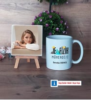 Jeofizik Mühendisi Fotoğraflı Dekoratif Taş, Kupa Bardak Beyaz Hediye (Model 1)