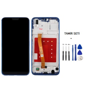 Tkgz P20 Lite Uyumlu Lcd Ekran Dokunmatik Servis ÇITALI MAVİ + TAMİR SETİ
