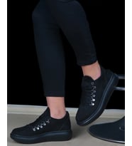 KADIN SPOR CASUAL SÜET AYAKKABI SİYAH RENK