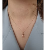 kedili bayan gümüş kolye (Rose)