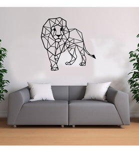 Aslan Geometrik  Ahşap Tablo