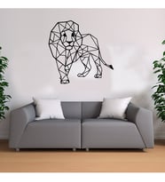 Aslan Geometrik  Ahşap Tablo