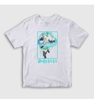 Presmono Unisex Çocuk Beyaz Miku Hatsune T-Shirt 439499tt (Beyaz)
