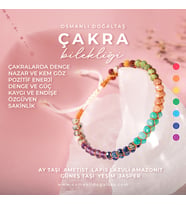 Çakra Bileklik BL-1292 Amazonit, Ametist, Güneş Taşı, Jasper, Lapis, Rutilli Kuvars