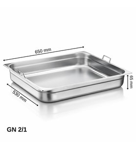 ÜRET Saplı Gastronom Küvet GN 2/1 65 mm 18,5 lt