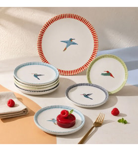 Kütahya Porselen Colibri 7 Parça Pasta Takımı