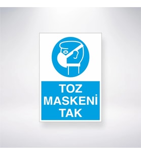 Toz Maskeni Tak 21x28 Arkası Yapışkanlı Levha