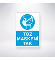 Toz Maskeni Tak 21x28 Arkası Yapışkanlı Levha