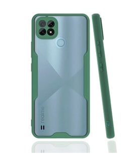 Mey İthalat® Realme C21 Kılıf Platin Silikon - Yeşil