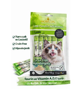 Nobilus Kuzu Etli Kedi Krema Ödül Maması 5 x 15 gr