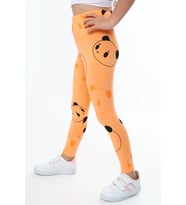 Toontoy Kız Çocuk Baskılı Tayt (Oranj)