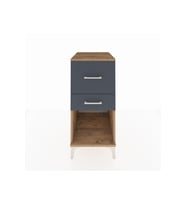 Kronos Komodin 2 Çekmeceli 44x59x96 Çam-Antrasit