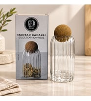 Northcity Mantar Kapaklı Küçük Çizgili Kavanoz