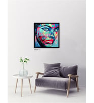 Çerçeveli Doku Efektli Tablo 50x50 cm