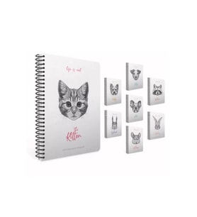 GIPTA LIFE IS COOL SPİRALLİ SERT KAPAK ÇİZGİLİ DEFTER  (1 ADET)