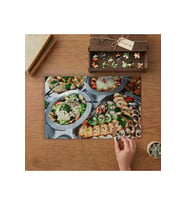 Açık Büfe Yemek Meze Et Balık Peynir Ve Salata Tasarımı 240 parça Ahşap Puzzle Ahşap Kutuda MP01595