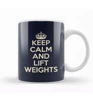 Keep Calm And Lift Weights Kupa Bardak Porselen