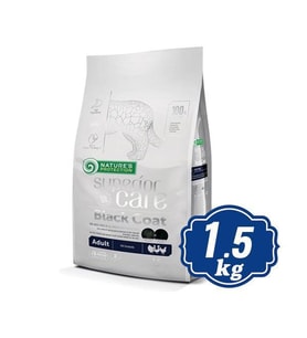 Natures Protection Siyah Tüylü Kümes Hayvanlı  Köpek Maması 1,5 Kg (Kahverengi)