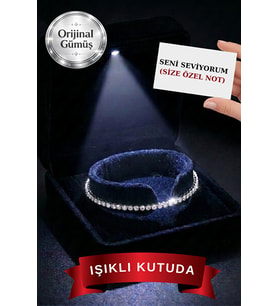 Pırlanta Işıltılı Gerçek Gümüşten Su Yolu Asansör Bileklik